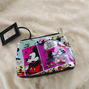 Vintage Disney Small Micky Minnie Bag With Attached Mirror